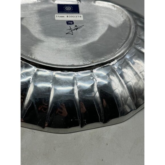 old town imports shell pewter dish tray signed #392379 made Mexico 14x11" READ - Picture 6 of 8